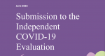 Submission to the  Independent  COVID-19  Evaluation